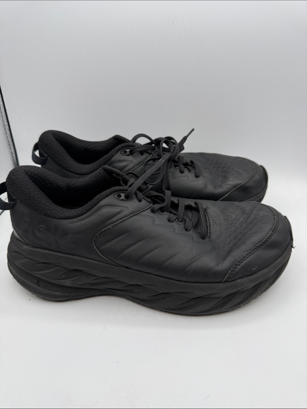 Hoka Bondi SR Men's 10 work shoe BLACK Athletic Walking Shoes S1